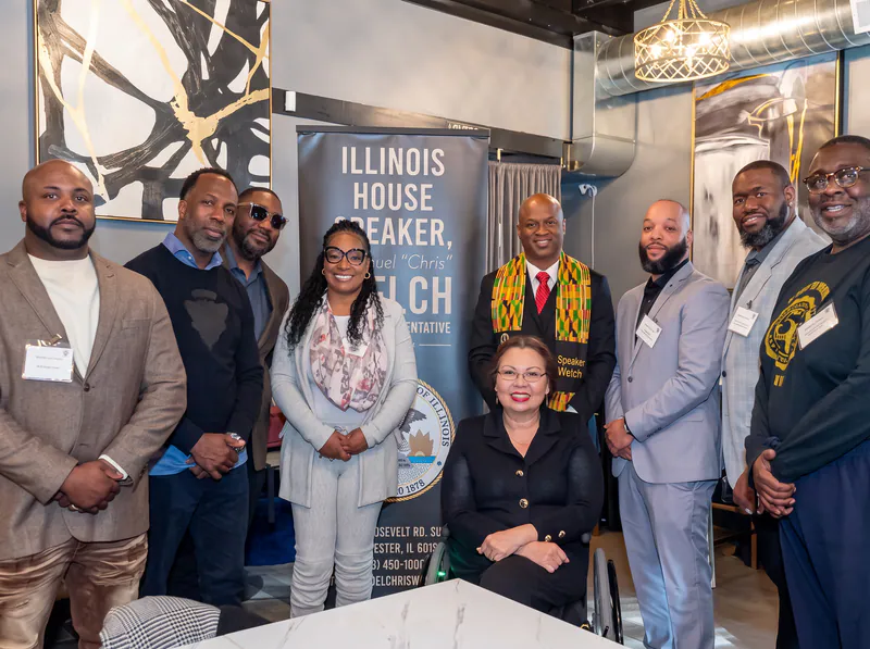 Anthony Cook with community leaders at a legislative event